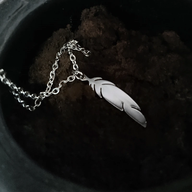 

Bohemia Elegant Feather Pendant Necklaces Real 925 Sterling Silver Accessories Fine Jewelry For Women Birthday Party Gift