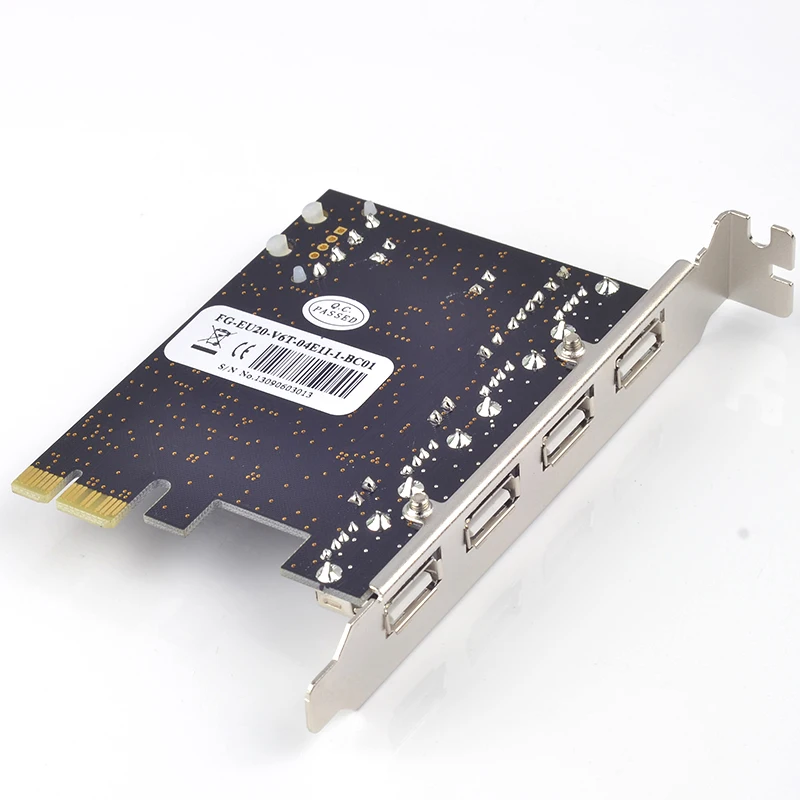 USB PCI-e адаптер PCI-e на 4 порта usb-хаб 2,0 адаптер расширения карты USB2.0 PCI e PCI express x1 конвертер Moschip