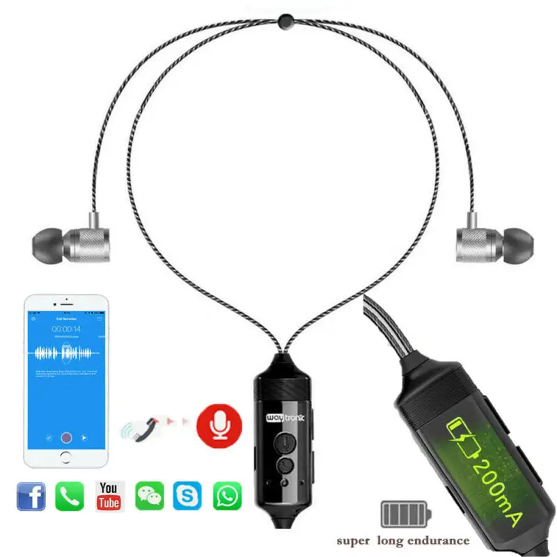 

Wireless Bluetooth Call Recording Earphone Conversation Recorder Headphone for iPhone Android Voice Call Recording 3E26