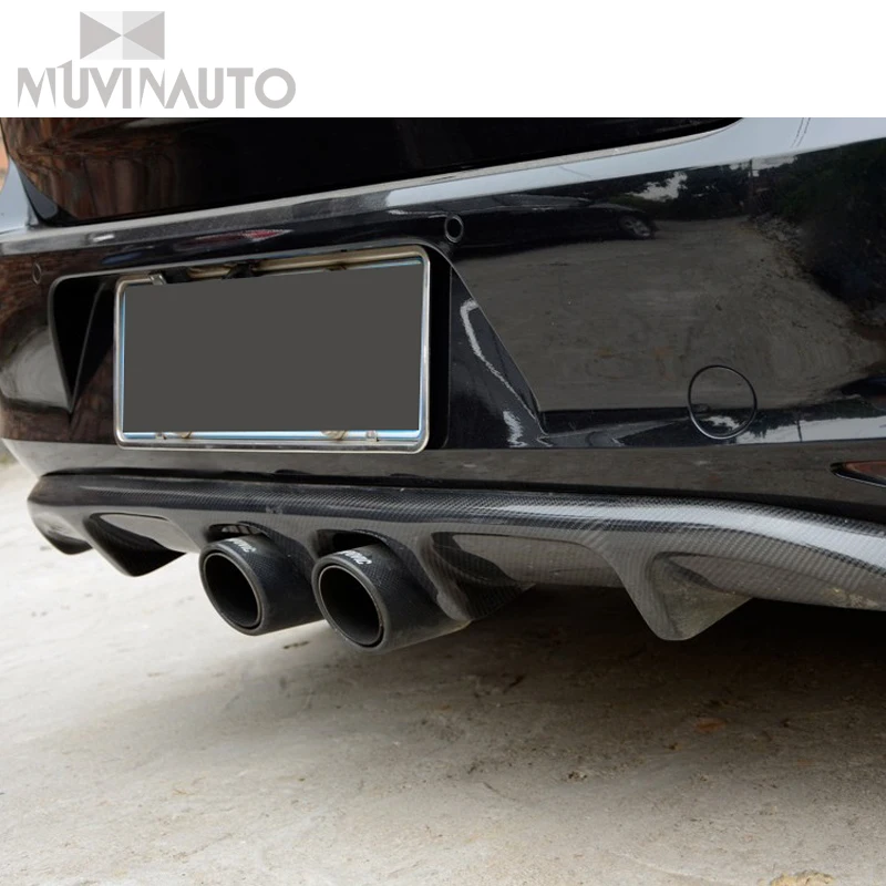 Model R20 Real Carbon Fiber Car Center Double-outlet Diffuser Impact Bar for Volkswagen Golf 7MK 7 Standard Edition