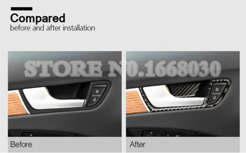 Крышка для автомобильной дверной ручки из углеродного волокна 8 шт. Audi A5 S5 4 Door 2008