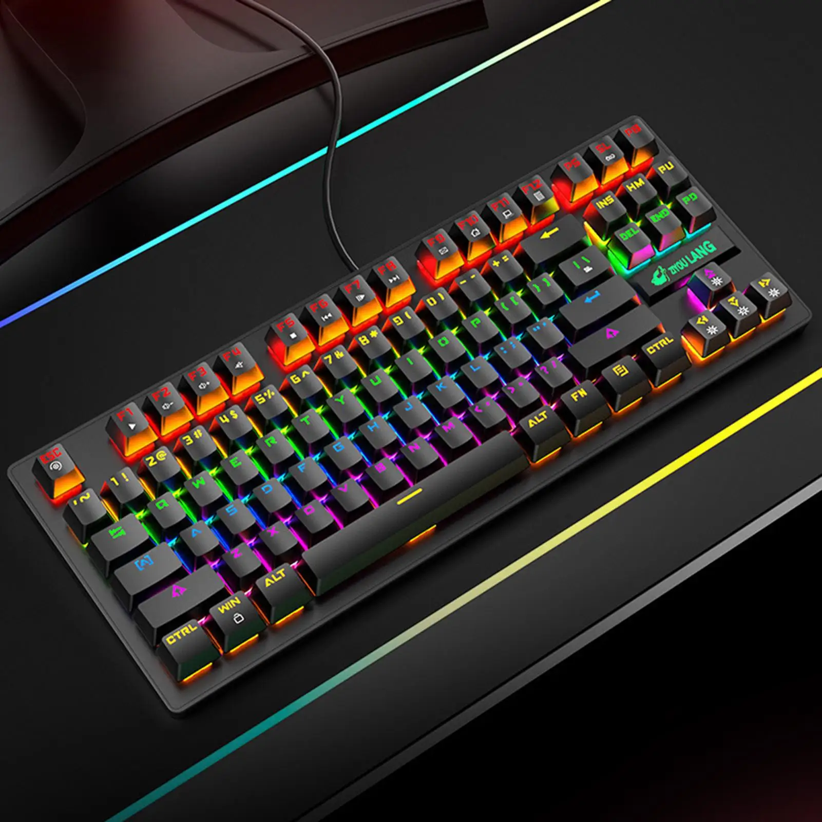 K2 87 Keys Universal Wired RGB Backlight Mechanical Keyboard Computer Accessory | Компьютеры и офис