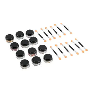 

12 Boxes Magic Mirror Chrome Effect Dust Shimmer Nail Art Powder 12 Colors Natural Safty Manicure Nail Art Decoration Powder