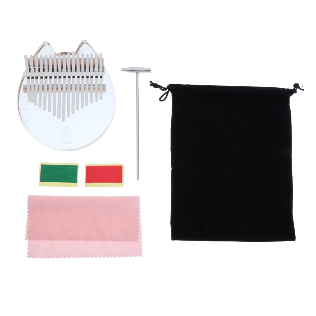 Hot Sale Kalimba 17 Key Thumb Piano Portable Crysta Mbira Finger Piano w/ Bag Hand Percussion Musical Gift Toys for Music Lover