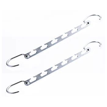 

2x Multi Function​​ Metal Magic Clothes Closet Hangers Space Saver Organization