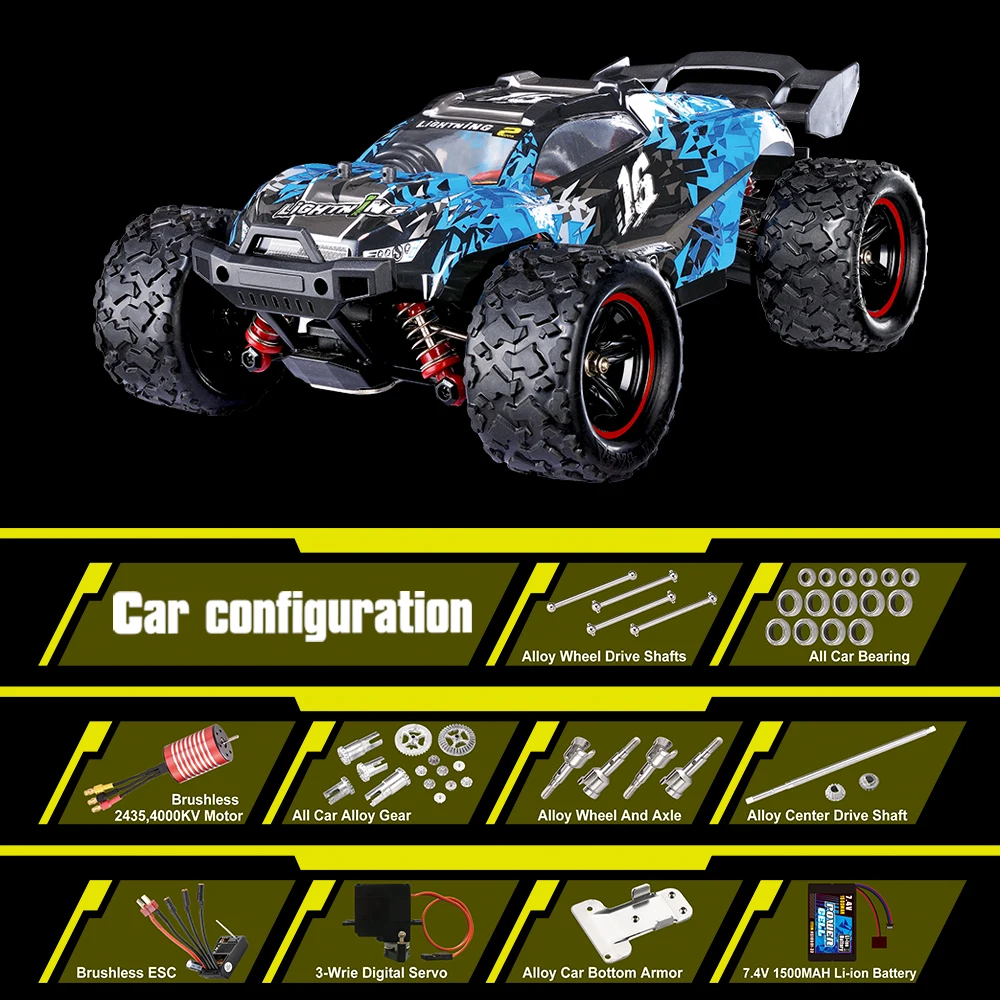 HS RC Car 18421 18422 18423 1/18 2.4G Brushless High Speed RC Car Off Road Vehicle Models Full Proportional RC Toys Gift For Kid remote control robot car