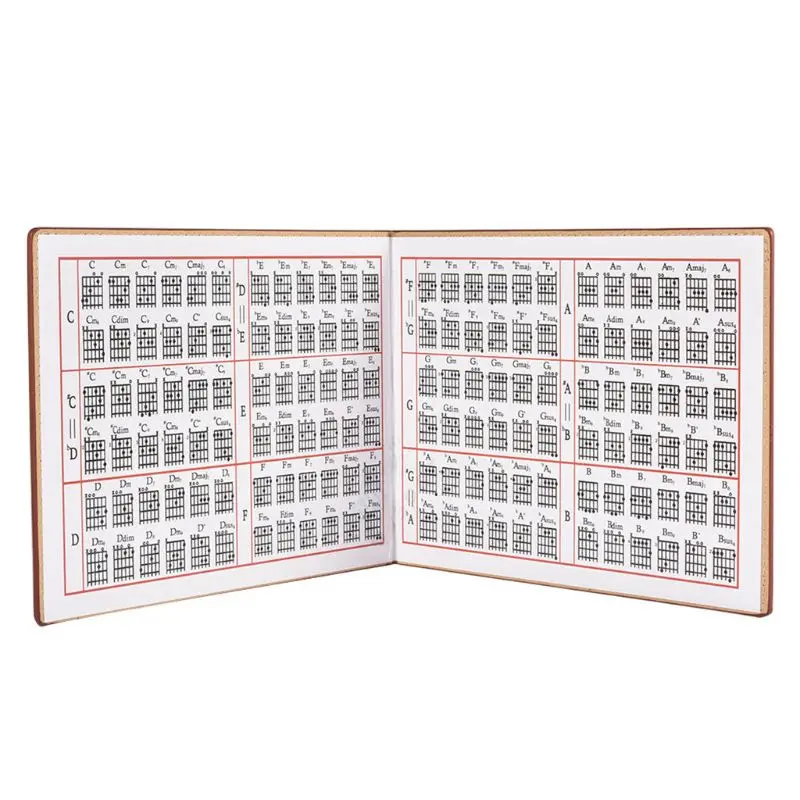 Гитара Chord Book из искусственной кожи 6 струнная табулатура Guitarra Finger упражнение лист M7DC