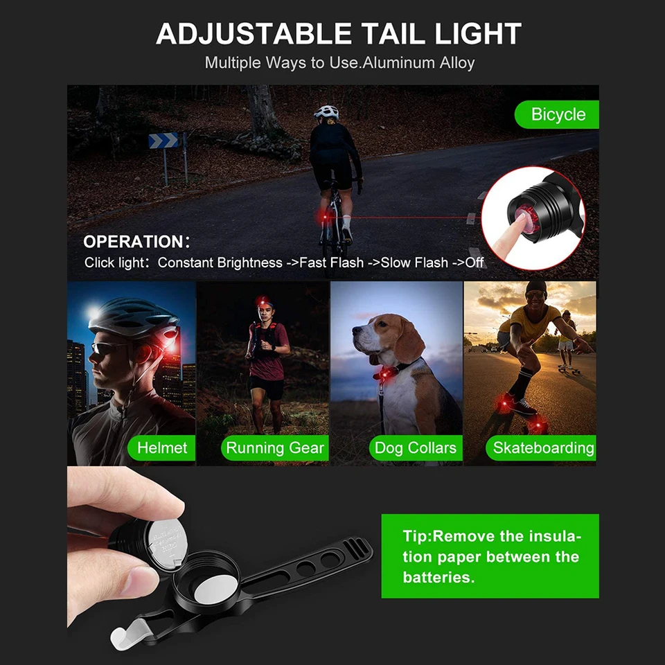 Kit Phare Avant + Feu Arrière + Compteur De Vitesse Vélo – LED Rechargeable USB – XXL