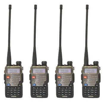 

4-set Baofeng UV-5RE+ Plus Dual Band U/V 2-way Radio 136-174 / 400-520MHZ walkie Free DHL FEDEX