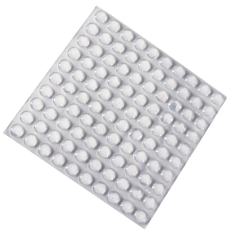100Pcs Self Adhesive Round Silicone Rubber Bumpers Soft Transparent Black Anti Slip Shock Absorber Feet Pads Damper