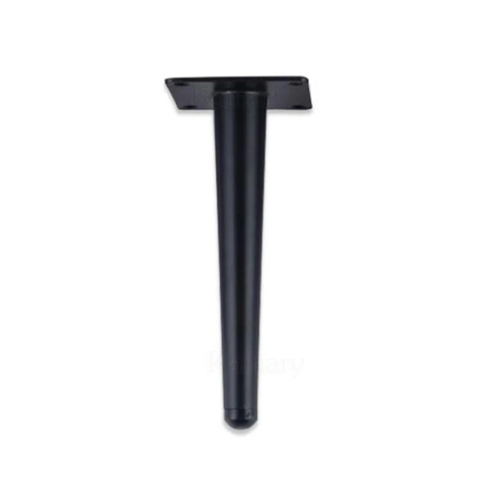 black straight 4pcs 4 шт ножка стола мебели, опорные ножки стула, золотая для шкафа ножка 10 см/20 см/30 см ноги дивана фурнитура серебро/черный цвет - Цвет: black straight 4pcs