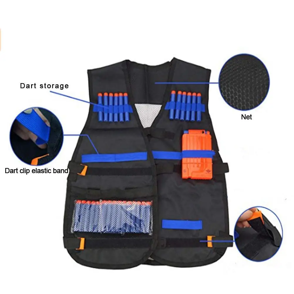 Костюм с жилетом для игр на открытом воздухе, комплект с жилетом для командной стрельбы и нейлоновой прочной игровой одежды для детей старше 6 лет