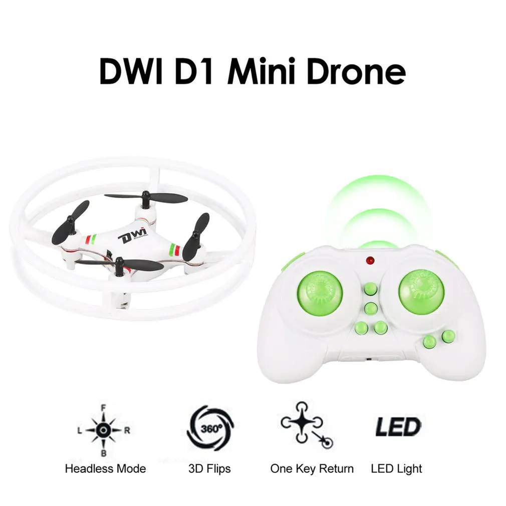 DWI D1 Мини Дрон 3D флипс один ключ возврат Безголовый режим H/L переключатель скорости портативный RC Квадрокоптер с светодиодный вспышкой