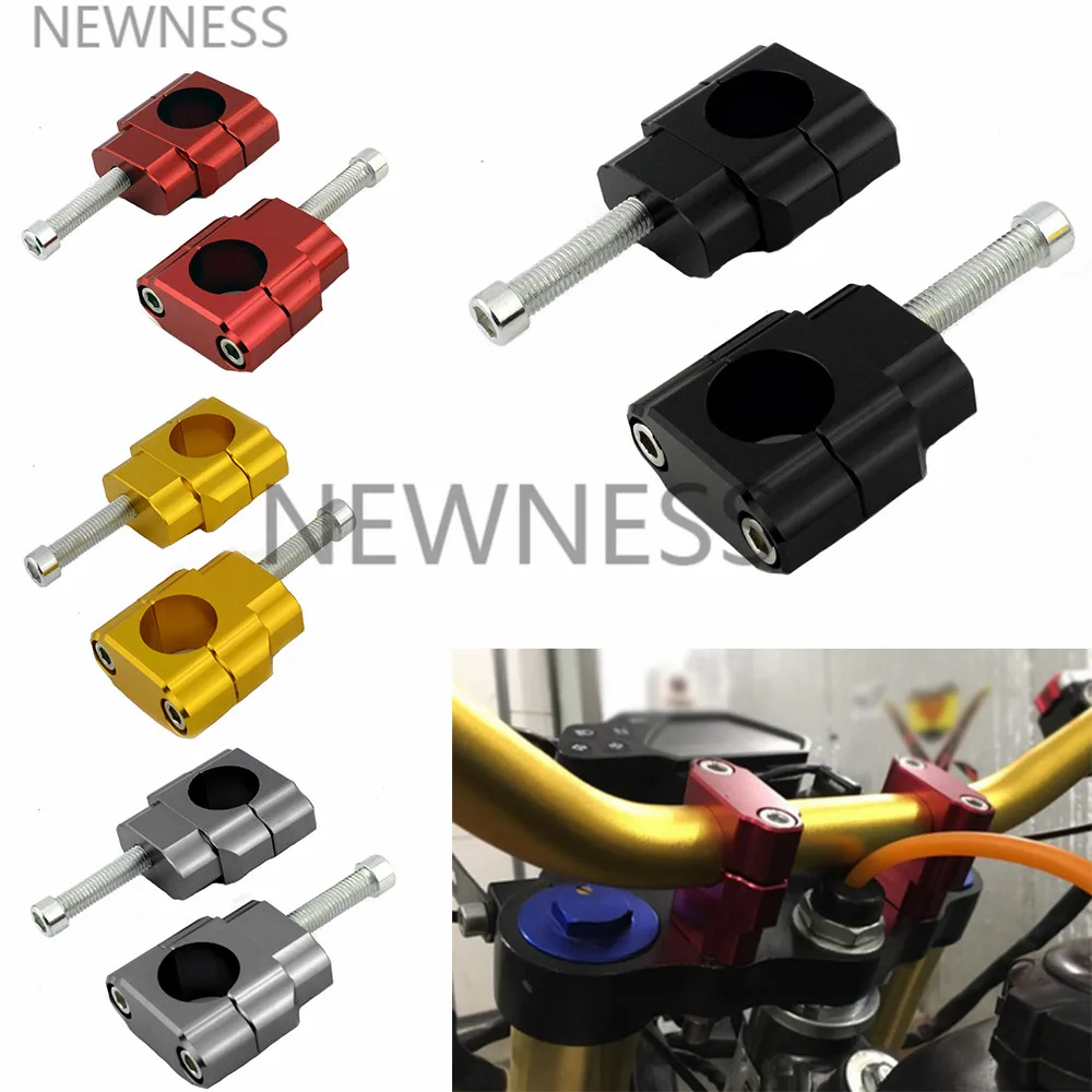 11/8" 28mm Cnc Motorcycle Handlebar Fat Bar Mount Clamp Riser Adaptor For Honda Cbr600rr