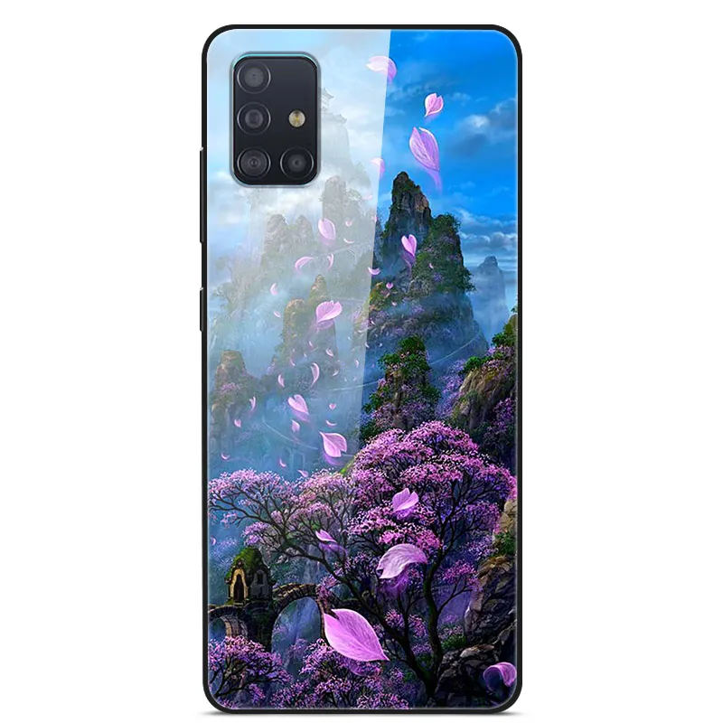 07 Для samsung Galaxy A71, чехол из закаленного стекла, жесткая задняя крышка, чехол для телефона, для samsung A71 A715F, TPU, бампер, чехол s для Galaxy A71 - Цвет: 07