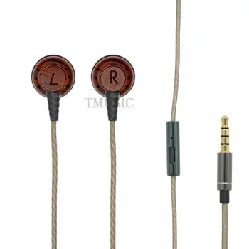 Auricolari TMUSIC auricolari HiFi In-Ear a testa piatta auricolari bassi cablati con diaframma al berillio