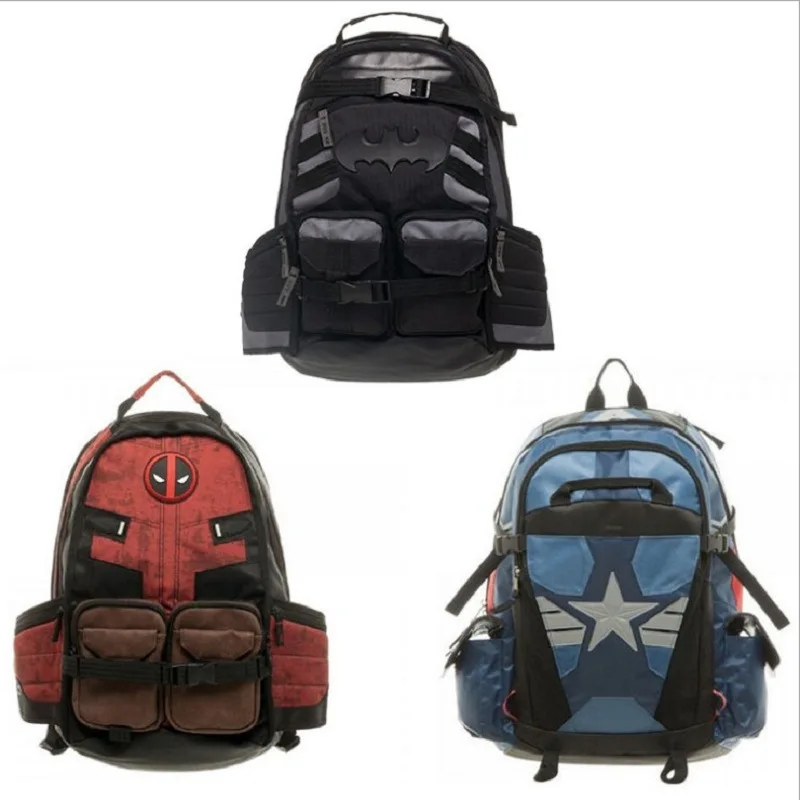 

Game Films And Television Products Deadpool Backpack Batman School Bag Assassin's Creed Backpack Anime Cartoon School Bag