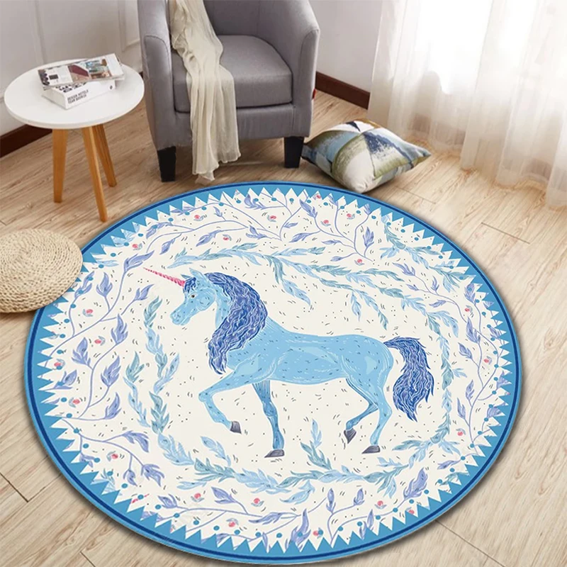 Children's Christmas gift Mat/Rug Cartoon Series 3D Printing Round Carpet Kids Room Play Area Rugs Child Bedroom Decor Carpets - Цвет: 14