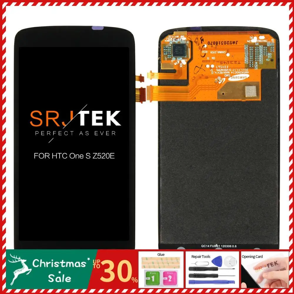 Srjtek 4,3 дюймов для htc One S Z520E ЖК сенсорный дигитайзер Сенсорное стекло в сборе с рамкой для htc Z520E дисплей