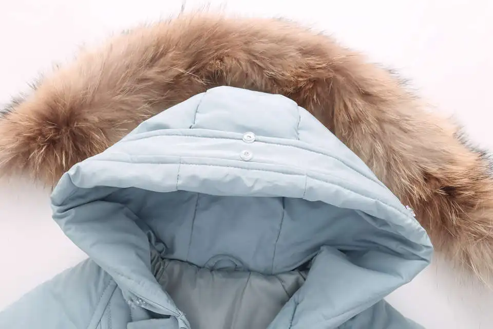 Комплекты детской одежды для русской зимы комбинезон, зимняя куртка+ комбинезон, комплект из 2 предметов, пуховое пальто для маленьких мальчиков и девочек, куртка с мехом