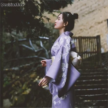 Женский халат традиционное кимоно cos одежда японское кимоно кардиган Японский дракон вышивка кимоно