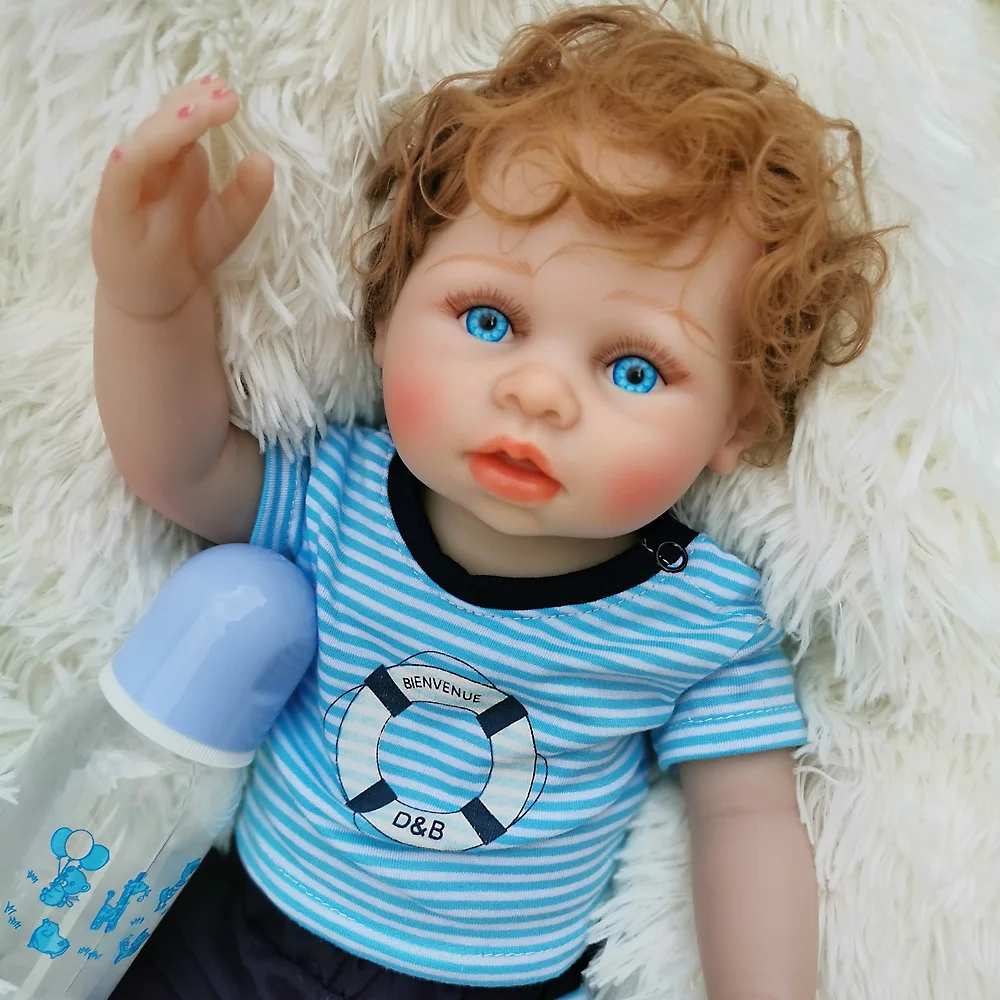 18 "Bebe Reborn полная силиконовая кукла новорождённого кукольные бонеки Infantil Meninas Boneca Reborn Toys для детей Brinquedos Juguetes