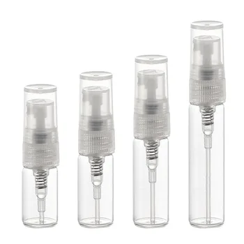 

5pcs/lot 2ML 3ML 5ML Clear Glass Spray Bottle Portable Perfume Bottles Atomizer Mini Sample Test Tube Bottle Thin Glass Vials
