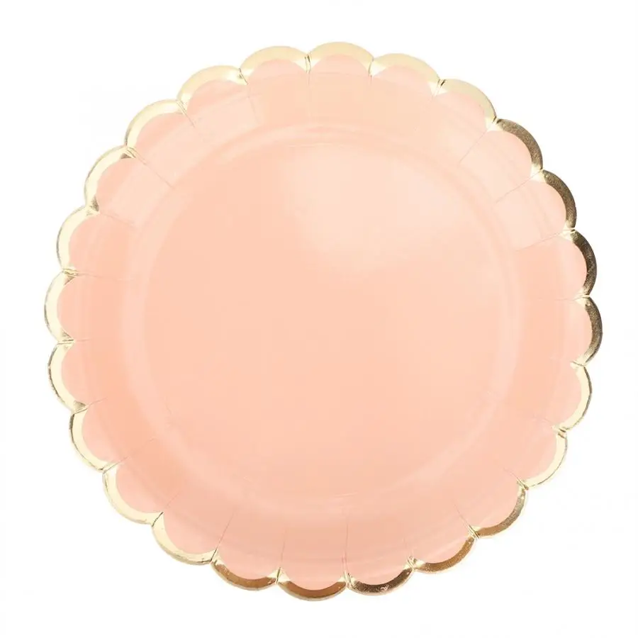 Одноразовые тарелки 8 шт. 7 в одноразовые бумажные круглые тарелки на день рождения, свадьбу, вечеринку, принадлежности Посуда, набор тарелок для еды