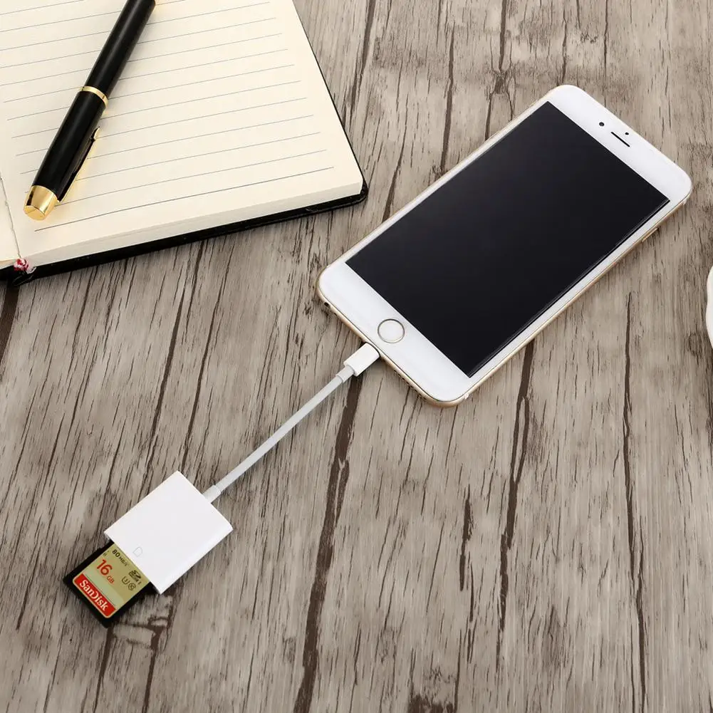 Mosible TF SD кардридер для iPhone iPad ios Lightning интерфейс OTG считыватели Micro карты памяти нет