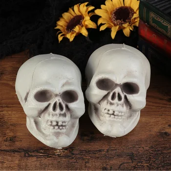 

Halloween Artificial Skull Scared Skull Ornament Ghost House Props Party Supplies (1)