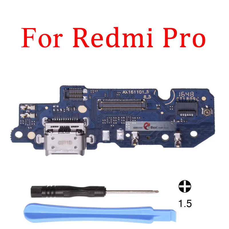 For Redmi Pro 1 шт. разъем для зарядки док-станция с микрофоном гибкий кабель для XiaoMi Redmi Note 7 6 5 Pro Plus 6A - Цвет: For Redmi Pro