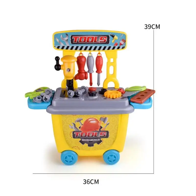 Trolley B Детская головоломка бытовой инструмент игрушка DIY сборка гриб гвоздь Сборка строительный блок винт интеллект Монтажная пластина набор - Цвет: Trolley B