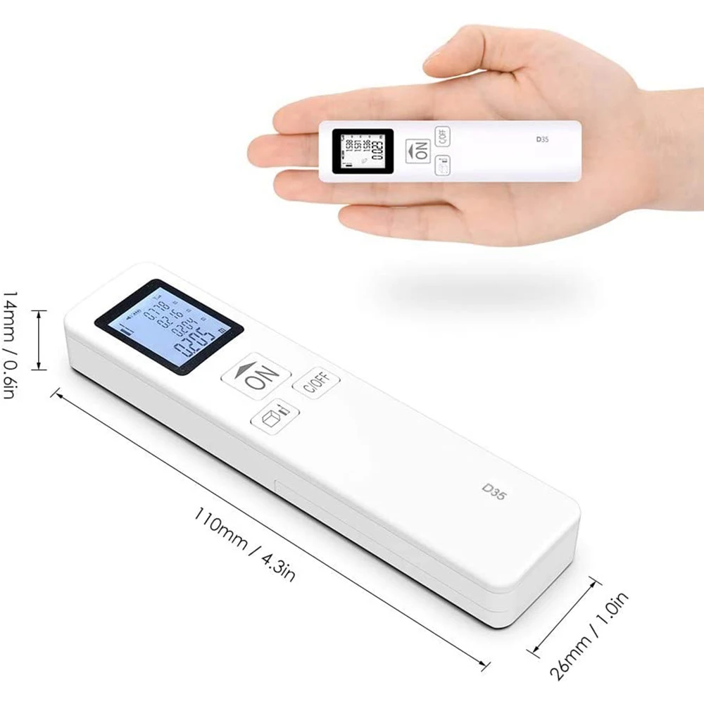 Portable Mini Handheld Laser Distance Meter 35M LCD Digital Laser Rangefinder Digital Metal Housing Range Finder For Area Volume Portable Mini Handheld Laser Distance Meter 35M LCD Digital Laser Rangefinder Digital Metal Housing Range Finder For Area Volume