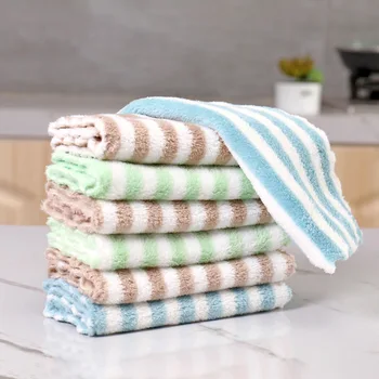 

3Pcs Kitchen Cleaning Towel Multifunctional Rag Coral Velvet Dishwashing Cloth Household Kitchen Accessories Random Color