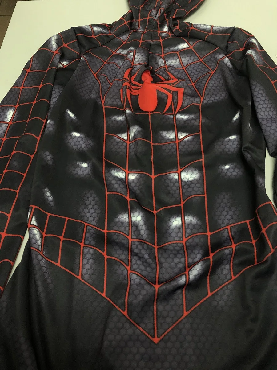 Человек-паук 3 Человек-паук raimi Косплей Костюм Питера Паркера супергерой зентай боди взрослый человек черный Человек-паук комбинезон Комбинезоны