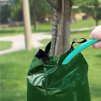 

20 Gallon Reusable Hanging With Zipper Adjustable Drip Irrigation Dark Green Garden Tool PVC Slow Release Tree Watering Bag