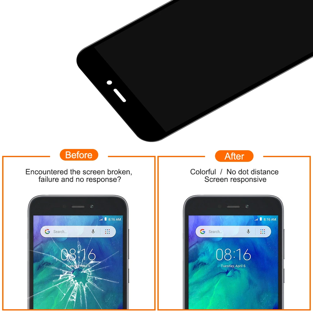 Для 5," Xiaomi Redmi Go ЖК-дисплей+ сенсорный экран панель дигитайзер сборка Замена для RedmiGo дисплей