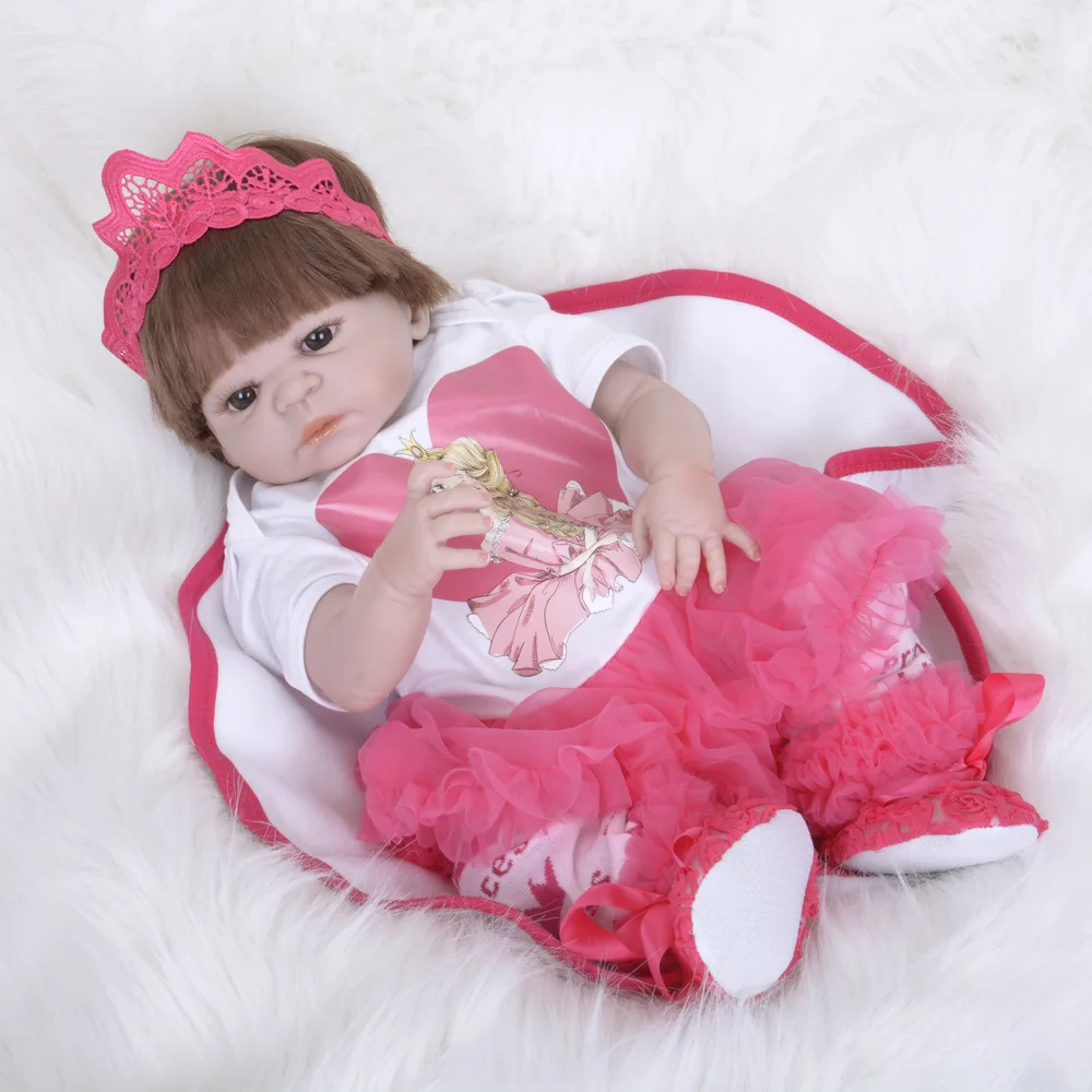 Реалистичная кукла Reborn из силикона 23 дюйма 58 см|dolls hair synthetic|hair dollsynthetic dolls |