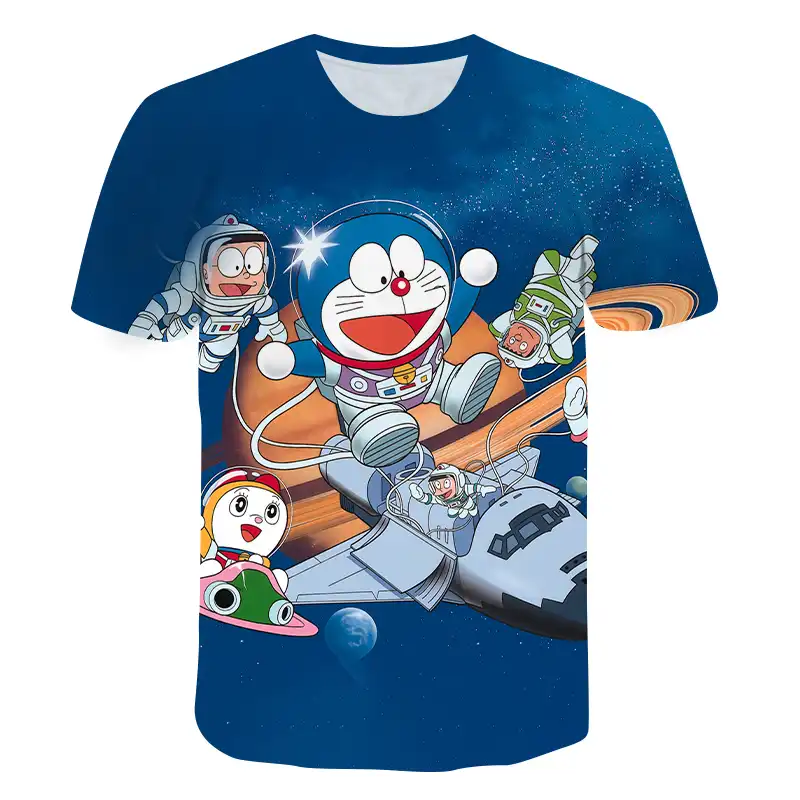 21 3d子供のtシャツ夏ドラえもんかわいいと興味深いアニメ半袖oネックスリム4t 14tベビー衣料品tシャツ T Shirts Aliexpress