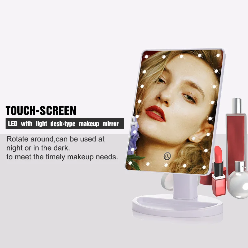 Makeup mirror desktop led light Makeup mirror fill light desktop female portable beauty mirror to brighten your beauty