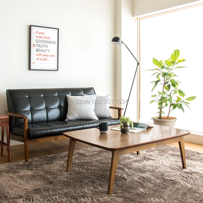 Wood Color Japanese Rectangle Kotatsu Table Foot Warmer Heated Low