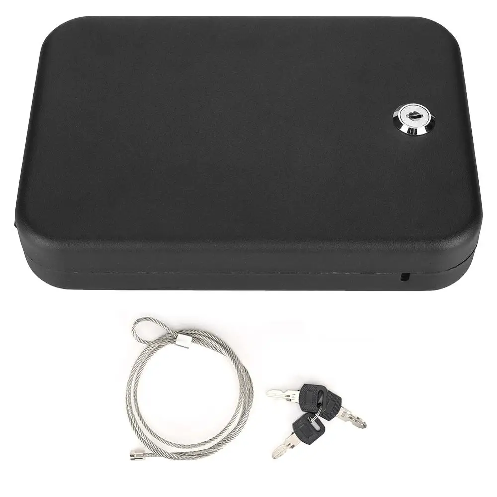 Caja de Seguridad portátil, caja de almacenamiento de joyas de valor, dinero de valor, cierre de metal sólido con 2 llaves, hoja de acero laminado en frío
