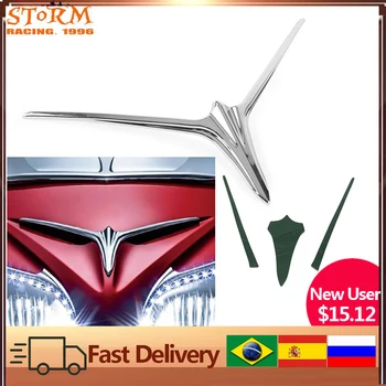 

Motorcycle Silver Front Fairing Eyebrow Trim Accent Decoration For Honda Goldwing GL1800 GL 1800 2012 2013 2014 2015 2016 2017