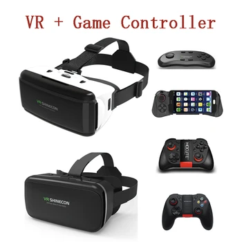 

VR Shinecon G04 Glasses Goggles Box Virtual Reality Helmet Video Game 3D Smartphone Movia Controller Bluetooth