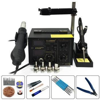 

SAIKE 852D++ Upgrade Hot Air Gun Desoldering Station Electric Iron 2 In 1 BGA Rework Station With Stents Repair Welding Tools