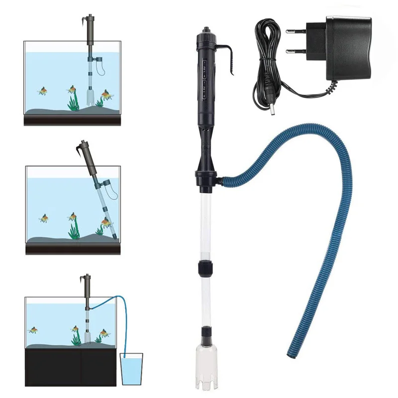 Electric Aquarium Gravel Cleaner Battery Powered Fish Tank Siphon