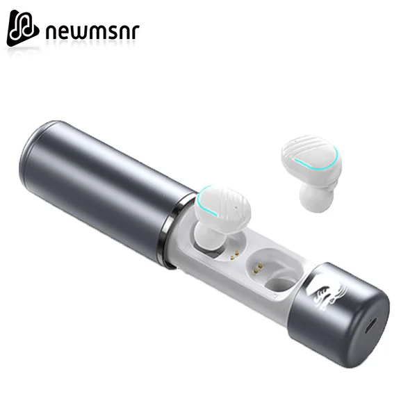 Newmsnr i11 TWS 5,0 Bluetooth наушники 4D стерео беспроводные наушники с двойным микрофоном управление для iphone xiaomi samsung - Цвет: Gray