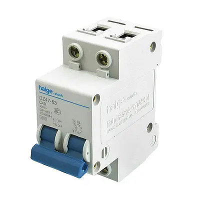 AC 400V 40A 6000A 2 P MCB миниатюрный автоматический выключатель DZ47-63 C40