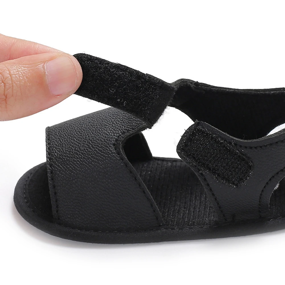 Fashion Summer Baby Boys Sandals Breathable Baby Boys Faux Leather Anti Slip Flat Shoe Prewalker Crib Sandals nEW