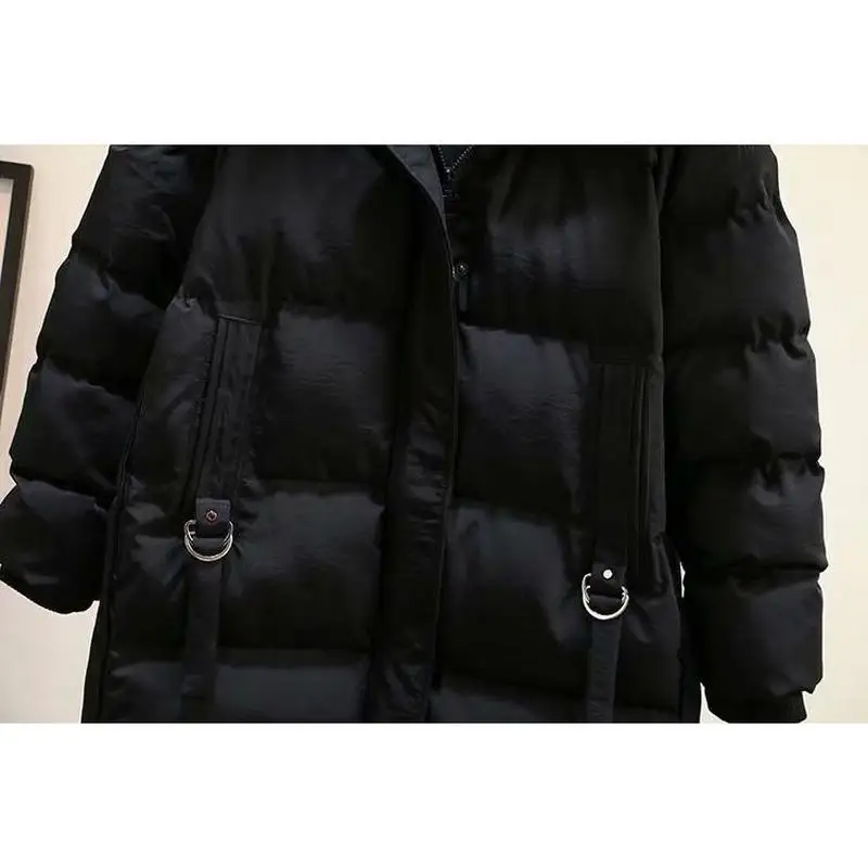 Женские хлопковые куртки размера плюс, Женское зимнее пальто с хлопковой подкладкой, парка с капюшоном и большим воротником